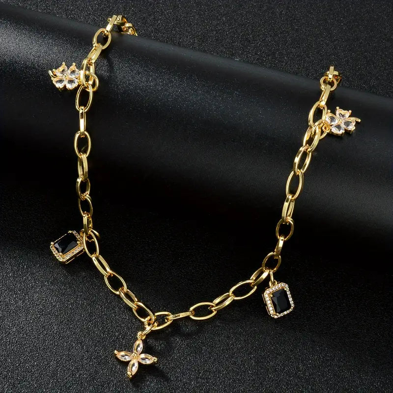 Noir Charm Chain Necklace
