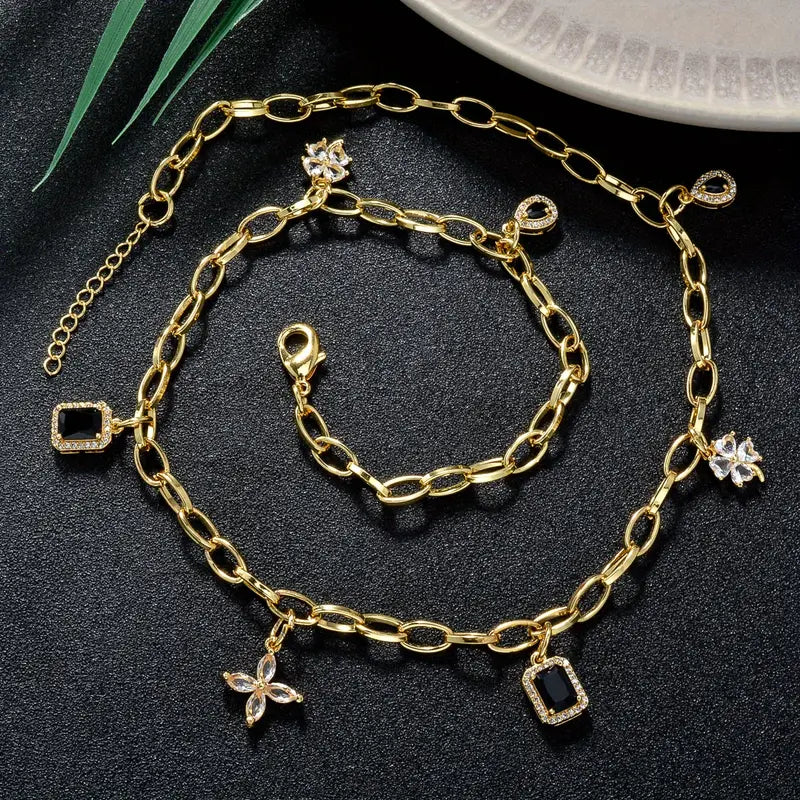 Noir Charm Chain Necklace