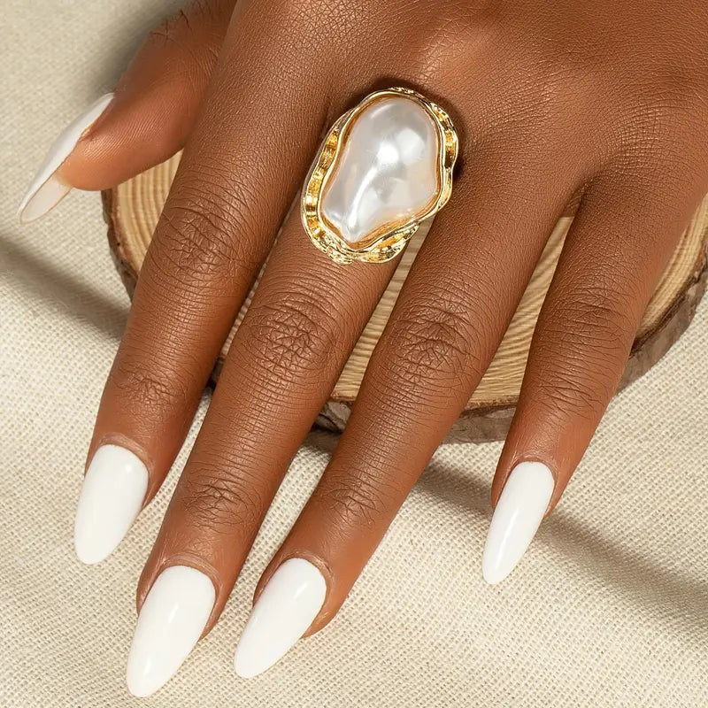 Regal Pearl Cocktail Ring