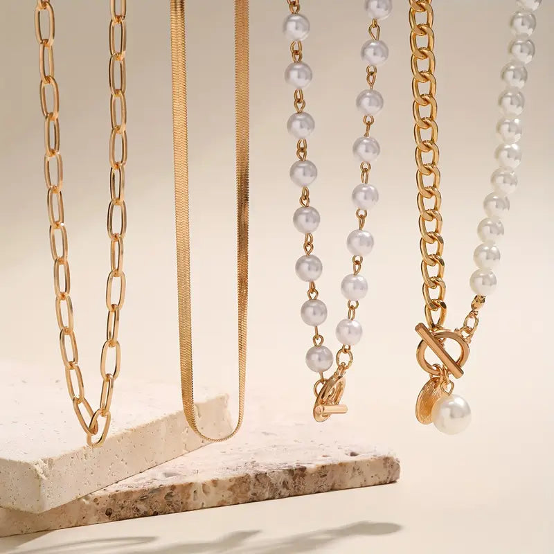 Gilded Grace Layered Necklace Set
