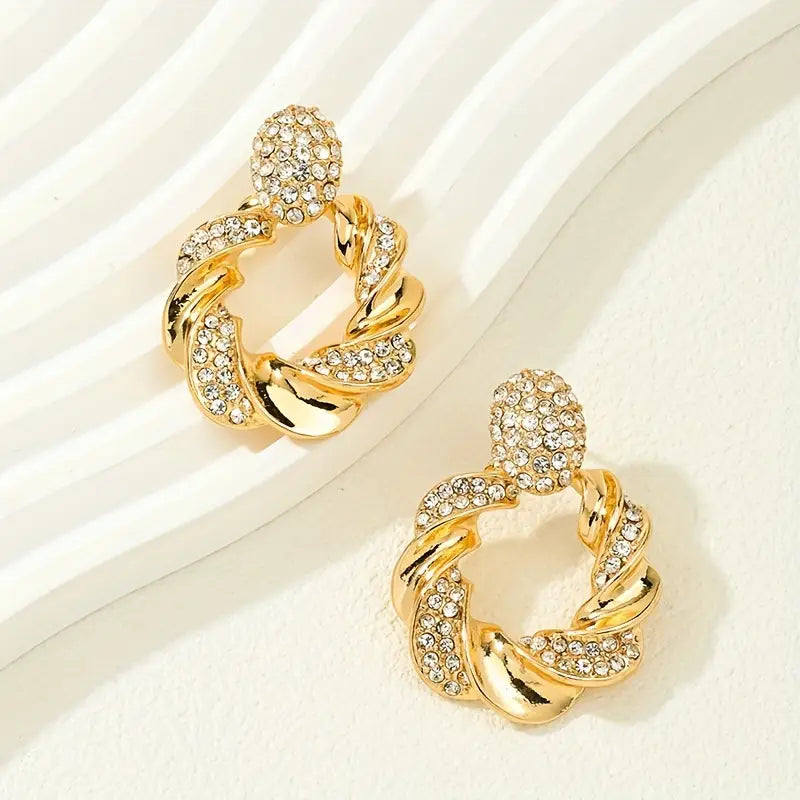 Golden Twist Glam Hoops