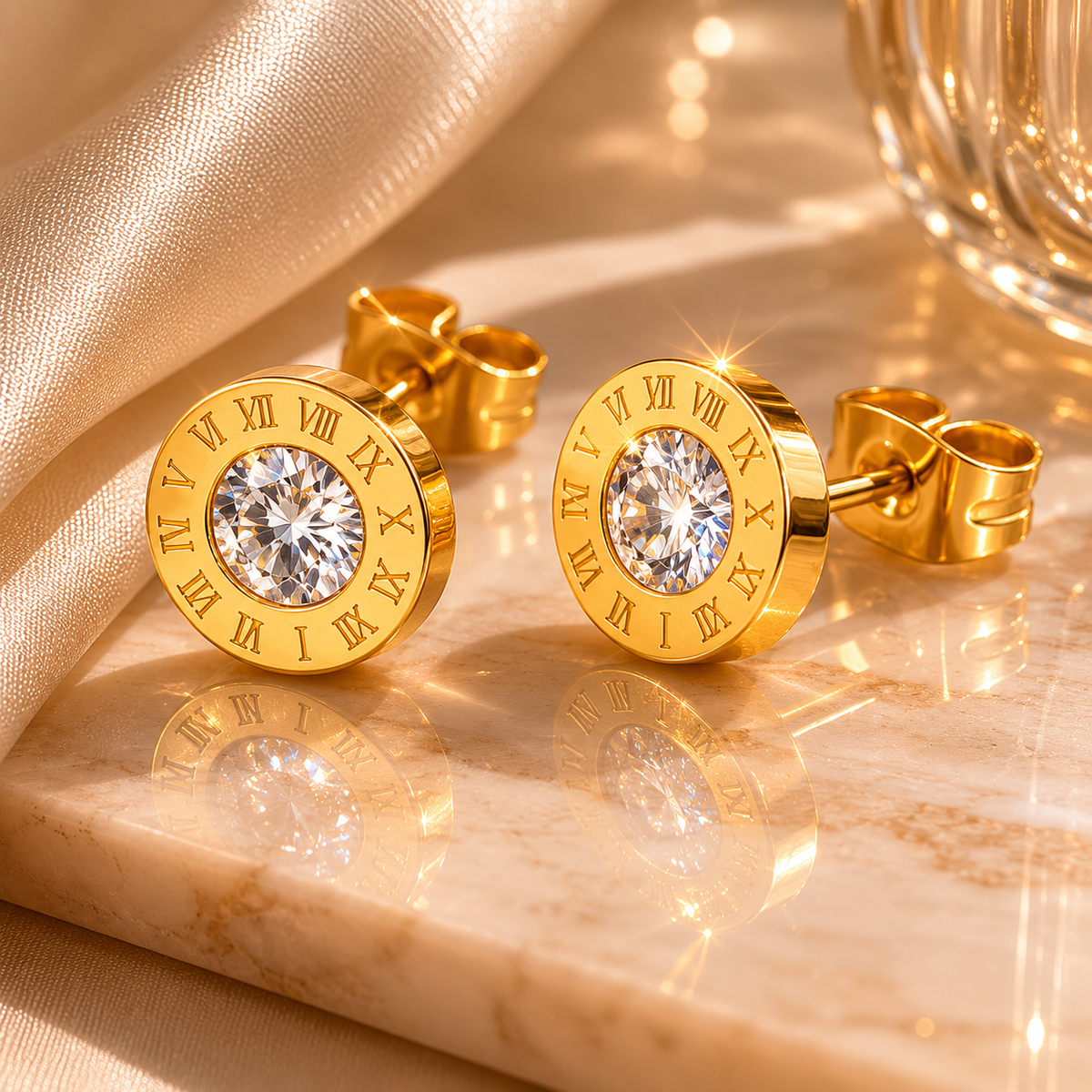 Aurelia Crystal Stud Earrings