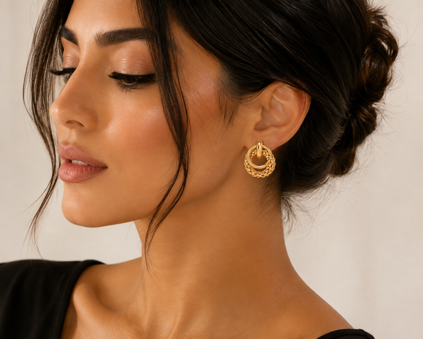 Golden Orbit Statement Earrings