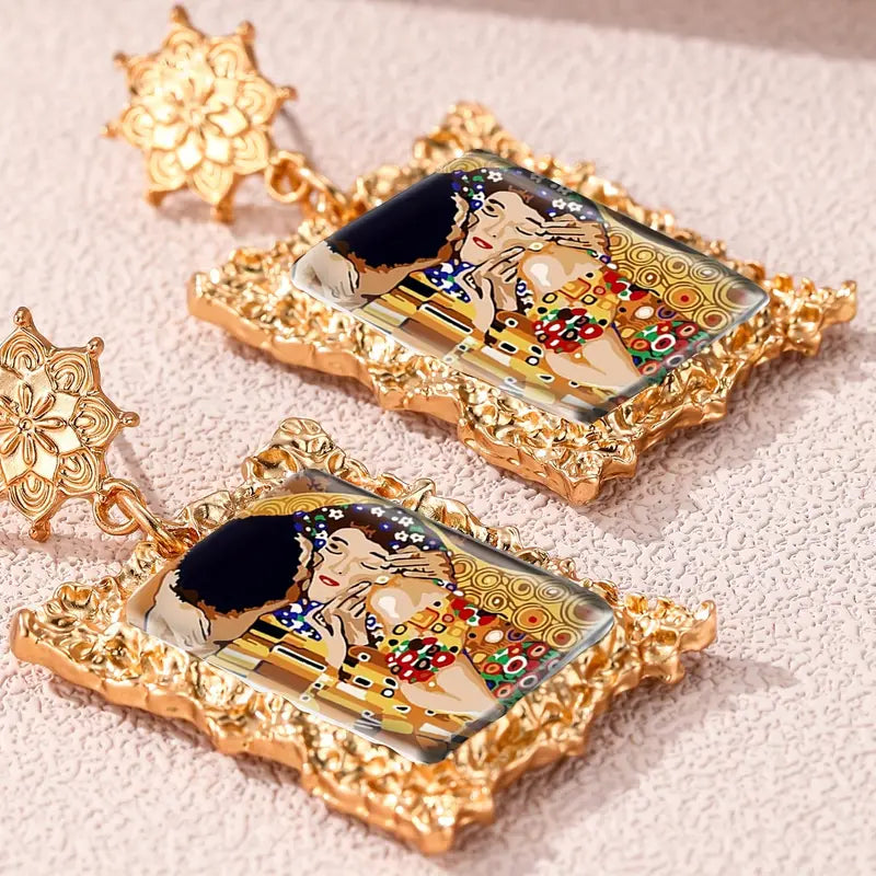 Timeless Kiss Art Earrings