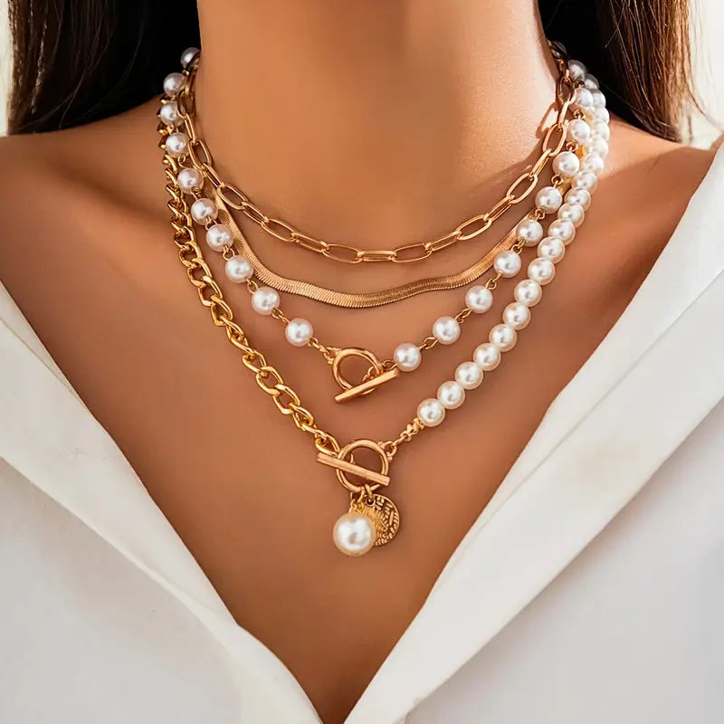 Gilded Grace Layered Necklace Set