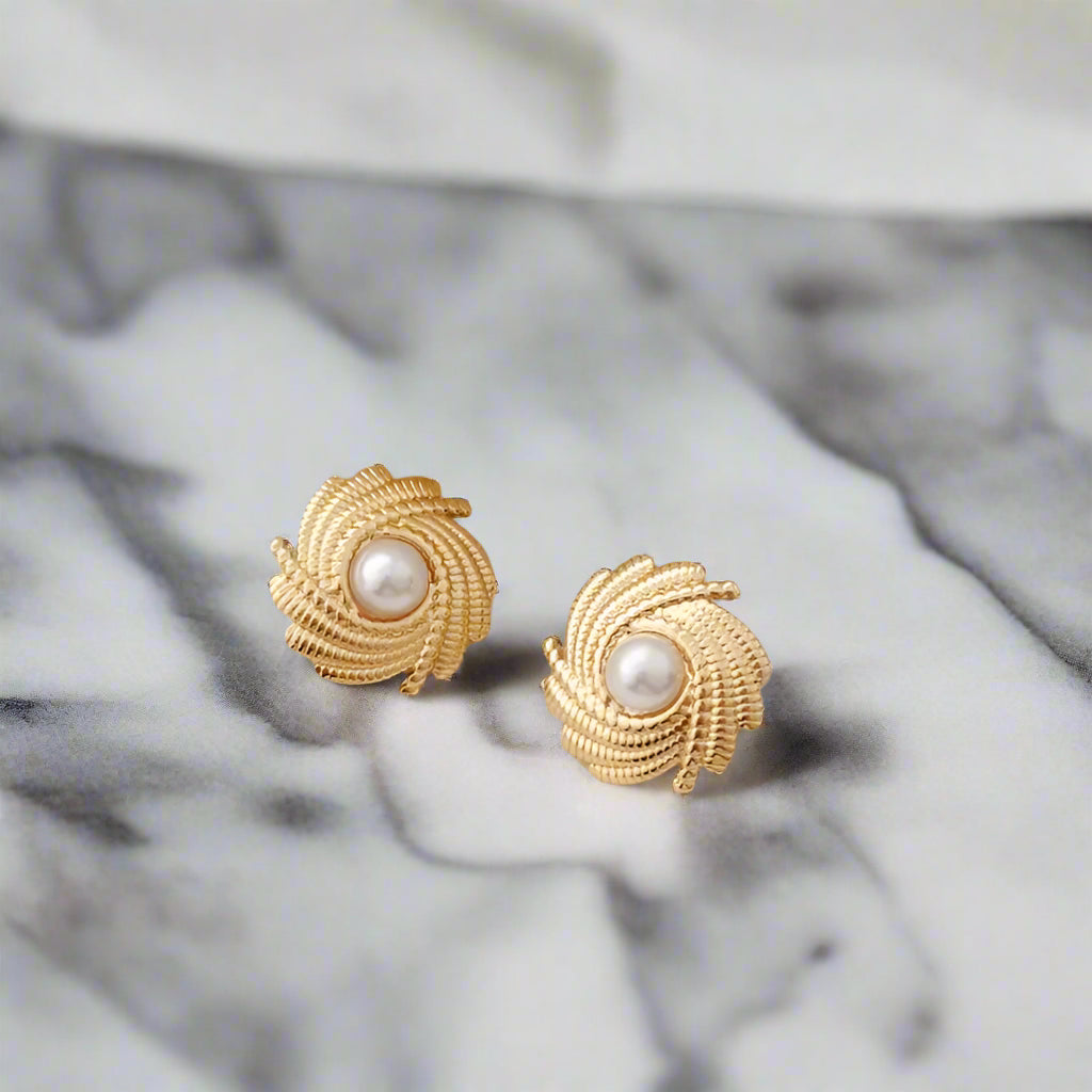 Pearl Whirl Luxe Studs