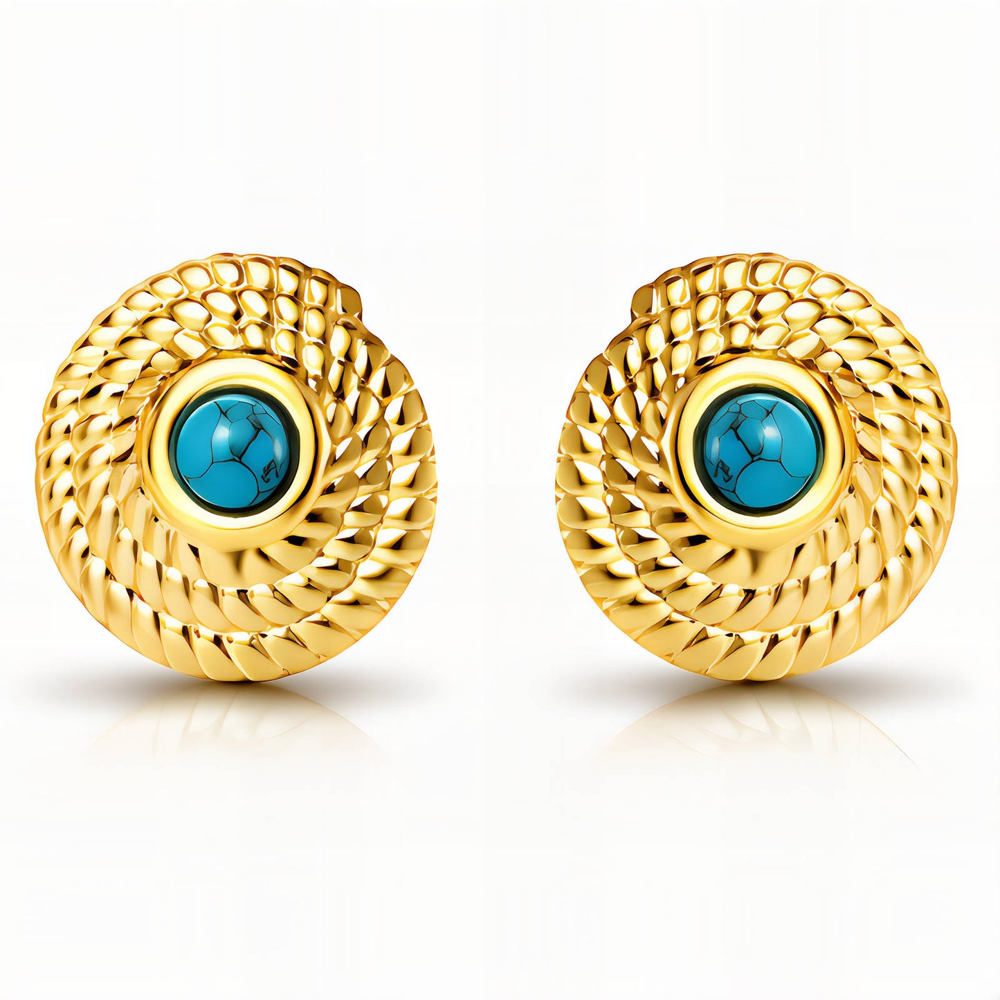 Atsede (አፀደ) Turquoise Stud Earrings