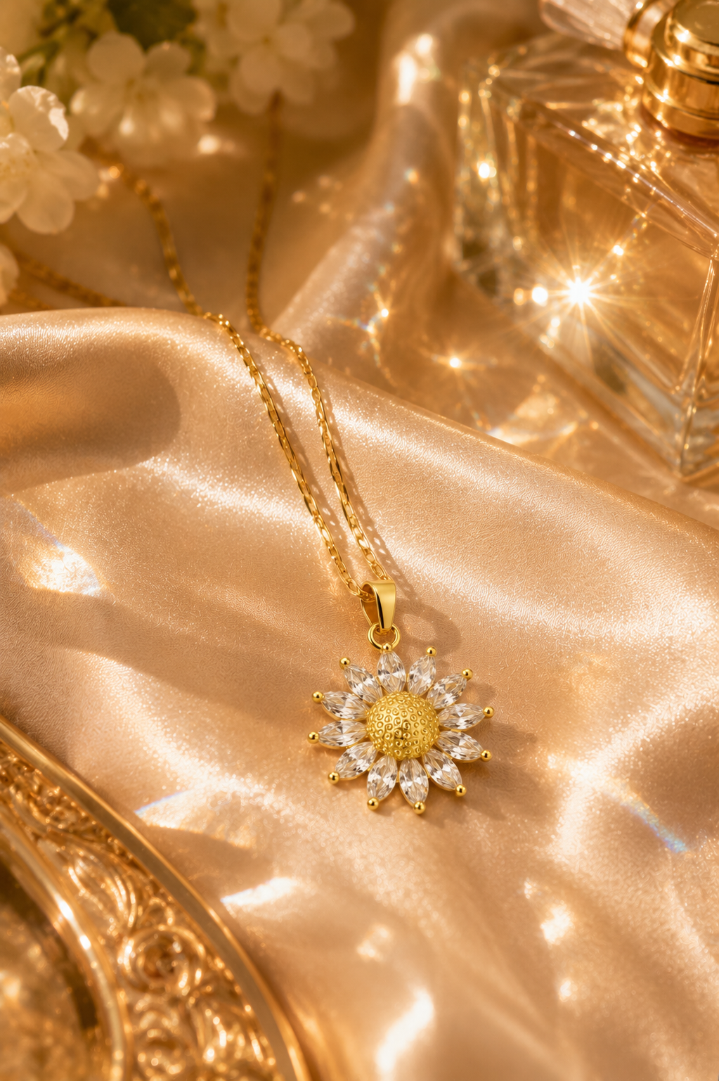 Solara Crystal Bloom Necklace
