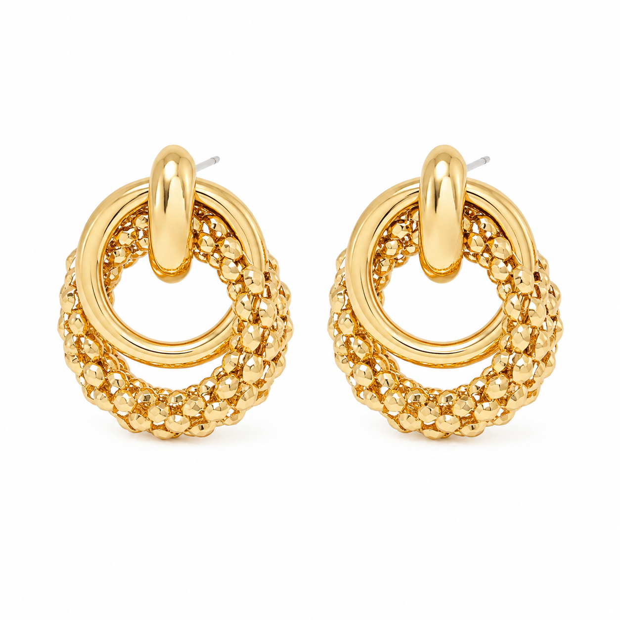 Golden Orbit Statement Earrings