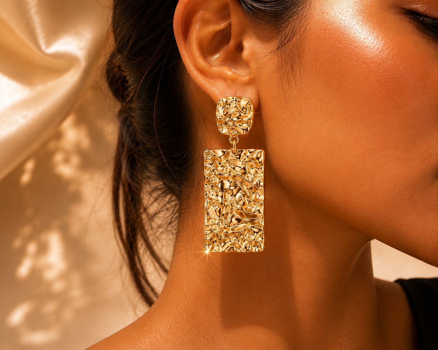 Golden Mirage Drop Earrings