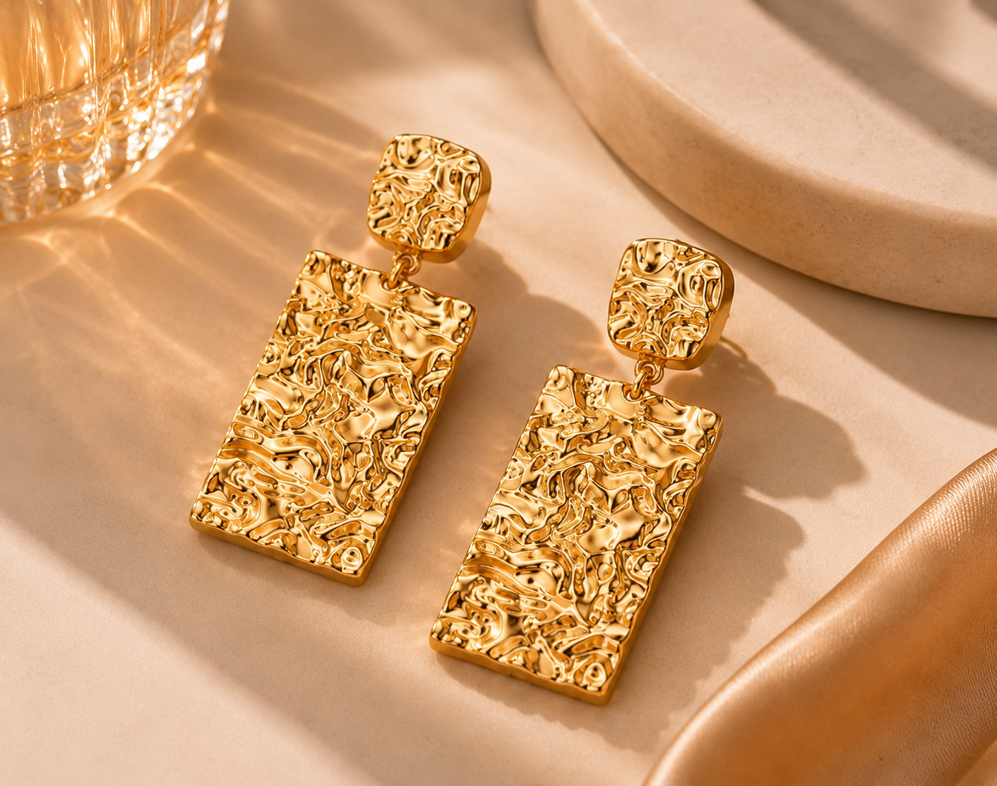 Golden Mirage Drop Earrings