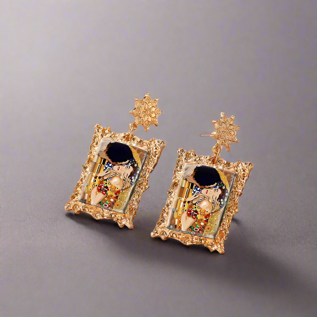 Timeless Kiss Art Earrings