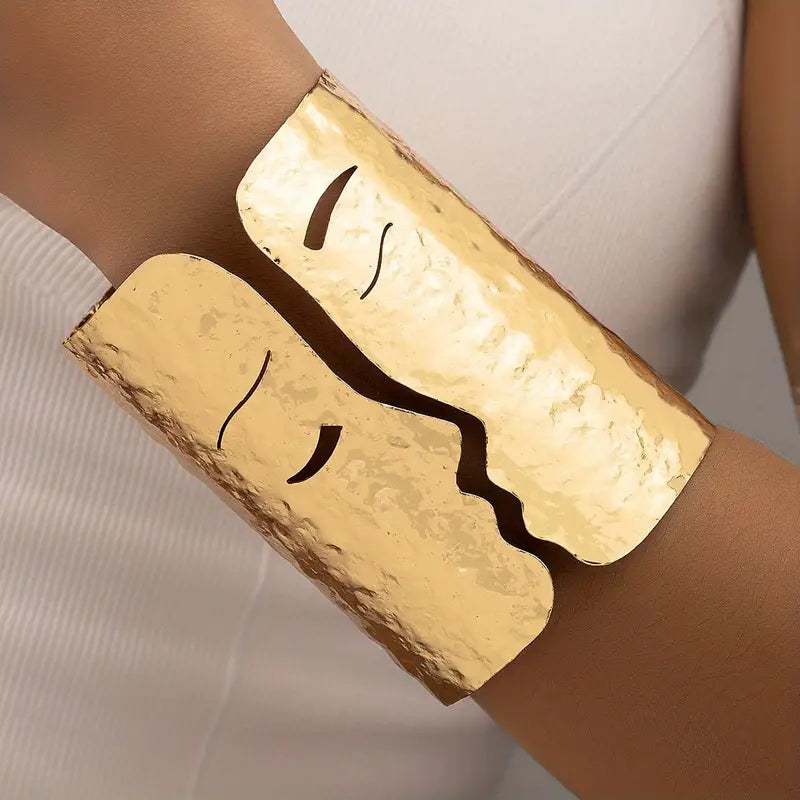 Golden Serenade Cuff Bracelet